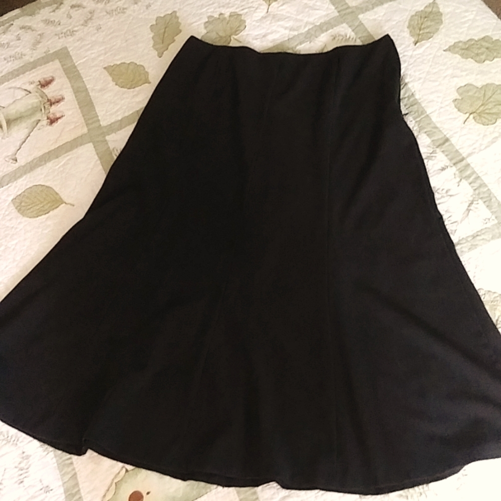 east5th essentials Women's Black A-line panel skirt Size 18